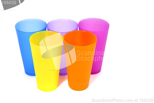 Image of Five colorful glasses