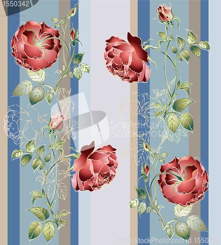 Image of Seamless background from a flowers ornament, fashionable modern wallpaper or textile.   
