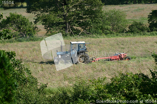Image of Tractor in Field