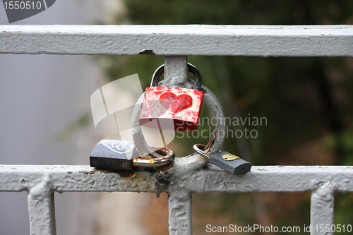 Image of Some locks with heart