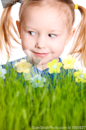 Image of Spring portrait of little girl