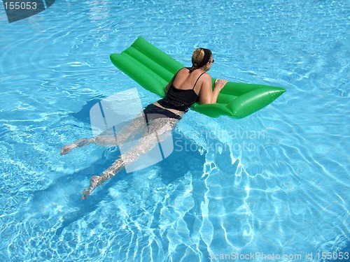 Image of Relaxed in the Pool