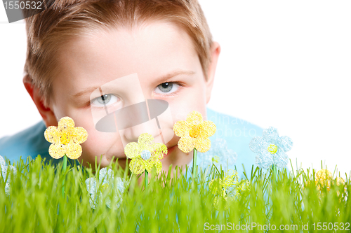 Image of Spring portrait of little boy