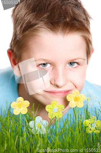 Image of Spring portrait of little boy