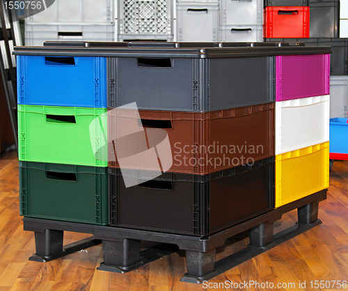 Image of Colour crates pallet