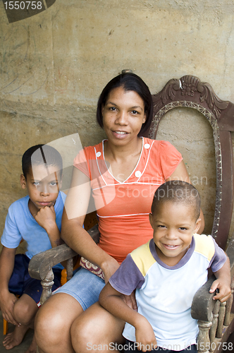 Image of mother children Nicaragua Corn Island