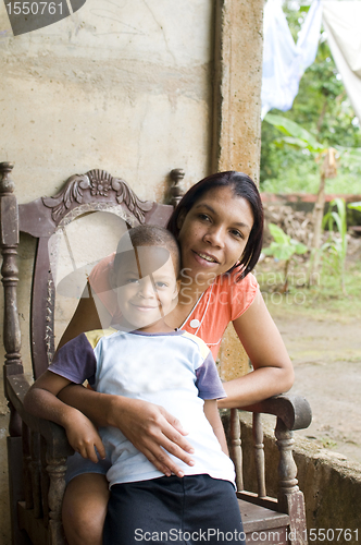 Image of mother children Nicaragua Corn Island