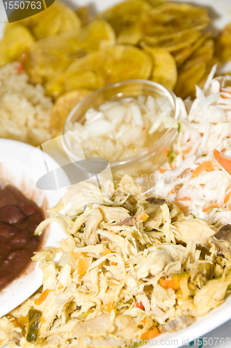 Image of   plate of the day shredded chicken Leon Nicaragua