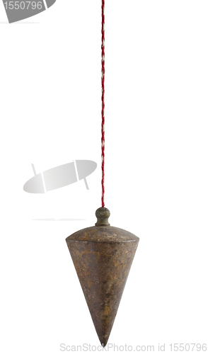 Image of plumb bob on white background