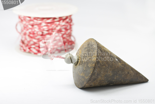 Image of plumb bob with on white background