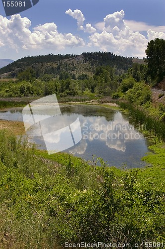 Image of Pond, Mountains and Green in Helena Montana