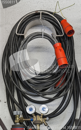 Image of cables in repair shop