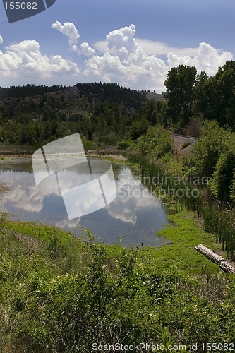 Image of Pond, Mountains and Green in Helena Montana