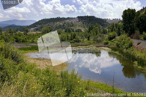 Image of Pond, Mountains and Green in Helena Montana