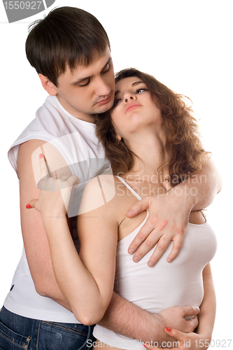 Image of Man and woman hugging