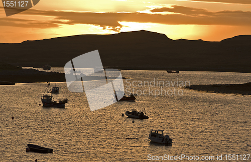 Image of sundown in scottish bay