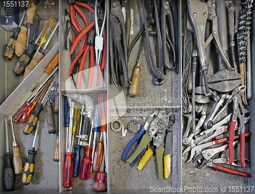 Image of work tools in drawer