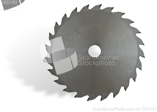 Image of Circular saw on white background with drop shadow