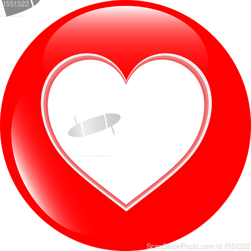 Image of Vector Love Heart Glossy Icon