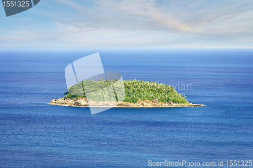 Image of Tropical island in the ocean. Thailand, Phuket, Rawai.