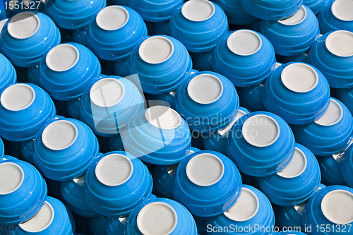 Image of Blue ceramic cups - dishes on the market