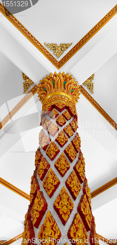 Image of Column in old Buddhist monastery