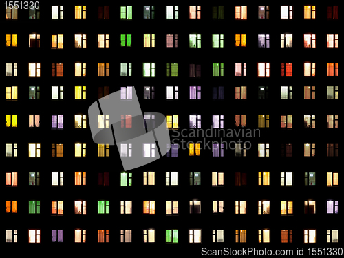 Image of Seamless texture - night windows