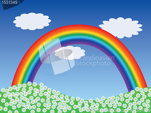 Image of landscape with rainbow 