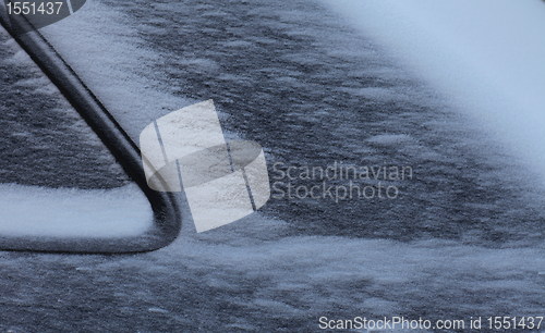 Image of snow car door
