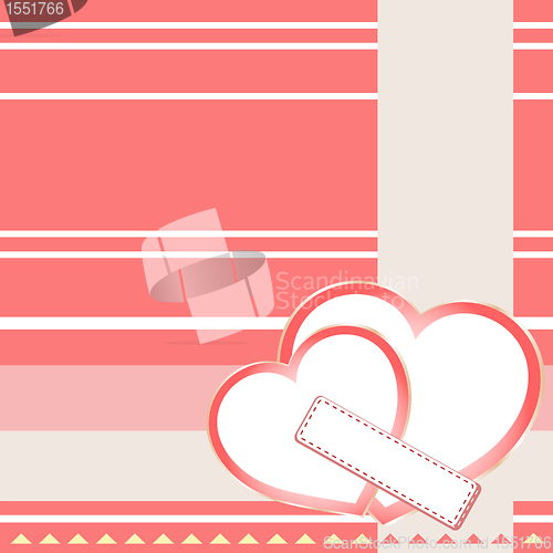 Image of Two hearts St Valentine's or wedding background