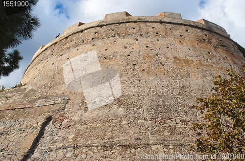 Image of Round bastion of medieval castle in Milazzo, Sicily