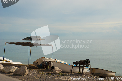 Image of Fishing boats ashore