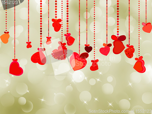 Image of Valentine's day postcard template. EPS 8