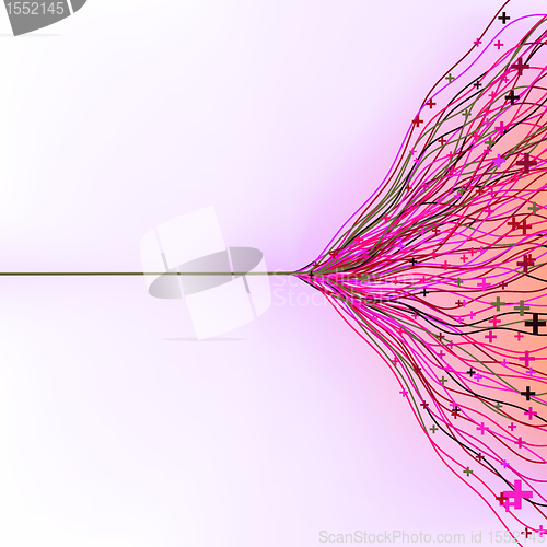 Image of Colorful lines on light purple background. EPS 8