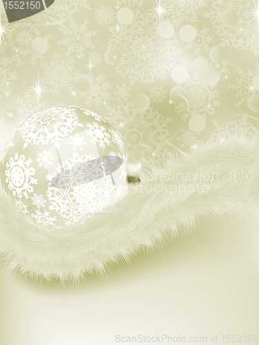 Image of Elegant christmas background with baubles. EPS 8