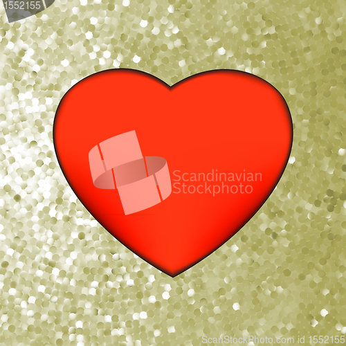 Image of Elegant valentine with glowing hearts. EPS 8