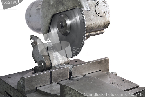 Image of circular saw in close up