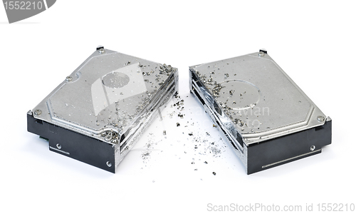 Image of halved hard disk drive