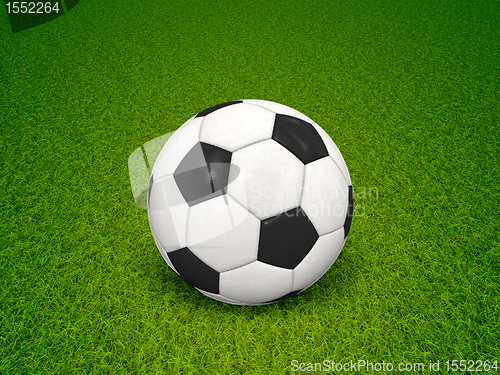 Image of soccer ball on green grass