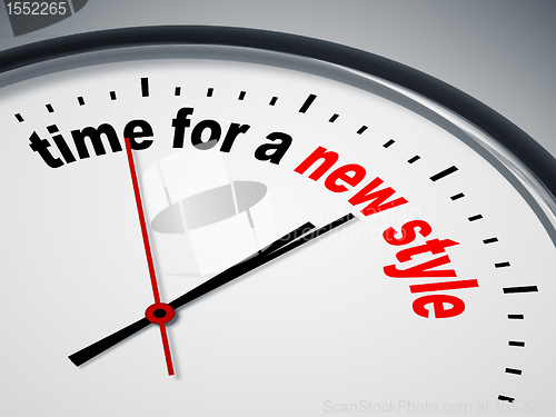 Image of time for a new style