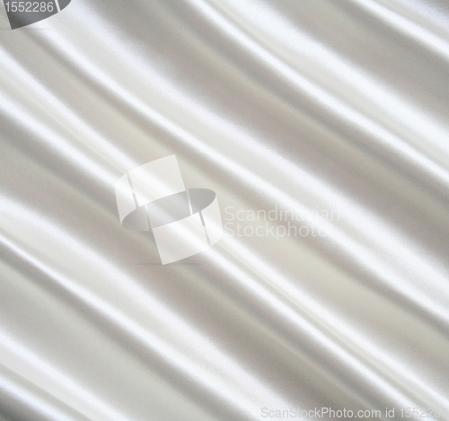 Image of Smooth elegant white silk can use as wedding background Smooth e