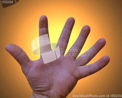 Image of six fingers, hand of gud?