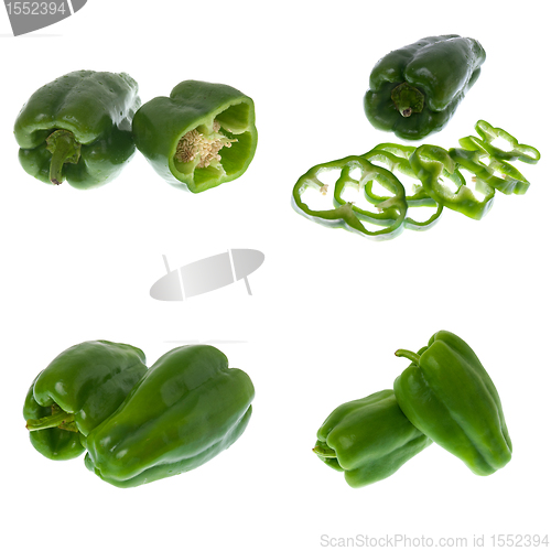 Image of Set of green peppers