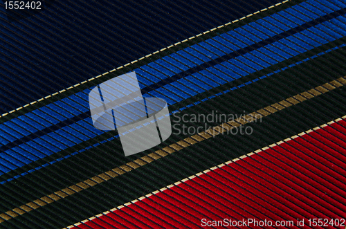 Image of Closeup view of a striped neck tie