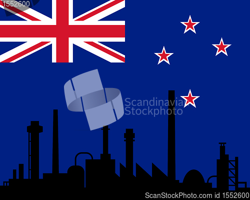 Image of Industry and flag of New Zealand