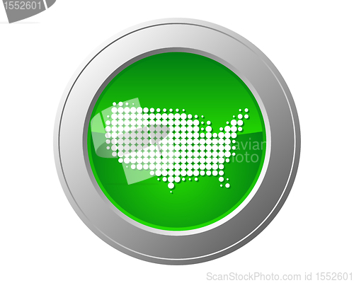 Image of Map of USA button