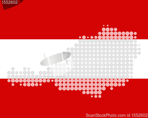 Image of Map and flag of Austria