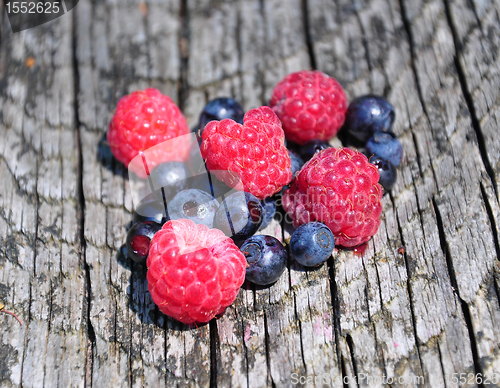 Image of Wood berries on wood