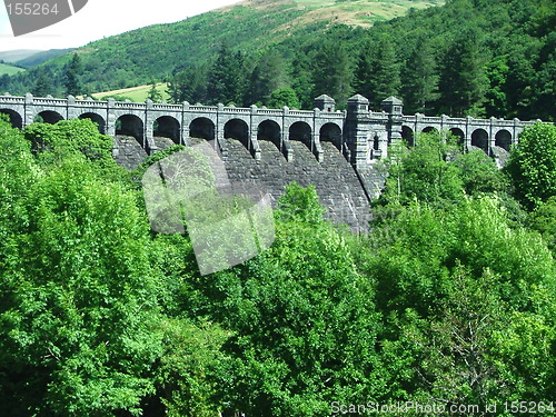 Image of The dam on Lake Vrnwy, North Wales.