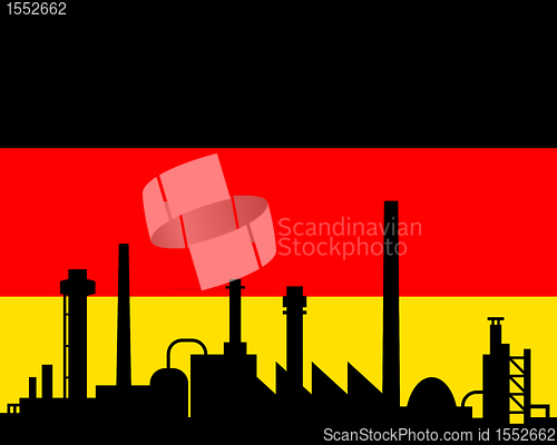 Image of Industry and flag of Germany